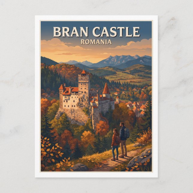 Bran Castle Rumänien Vykort (Framsida)
