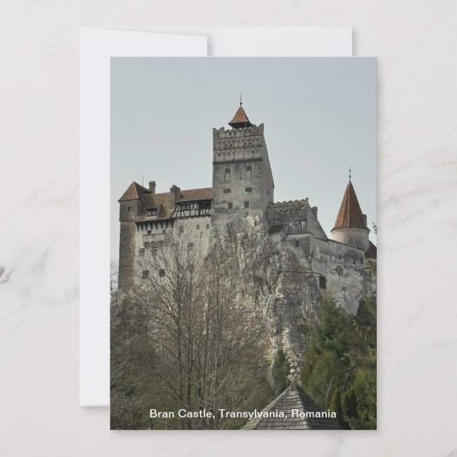Bran Castle, Transylvania, Rumänien på en Julkort (Framsida)