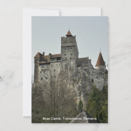 Bran Castle, Transylvania, Rumänien på en Julkort