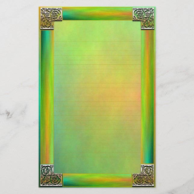 bran "Celtic Corners Two" Linjerat papper (Framsida)