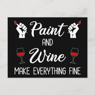 Bran Färg och Vin Gör allt Vykort