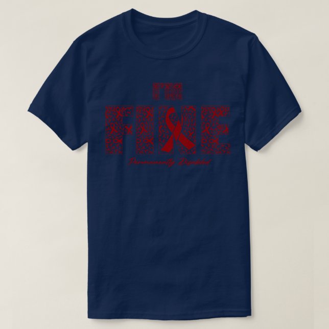 Bran för permanent handikappad medvetenhet i Roset T Shirt (Design framsida)