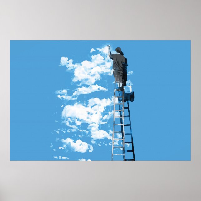 BRAN i TECKNING POSTER BLÅ HIMMEL (Framsidan)
