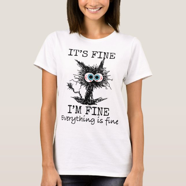 Bran jag är Bra Allt är Bra Funny Cat Pappa T Shirt (Framsida)