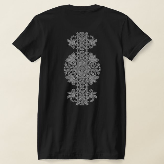 Bran Jersey T-Shirt med blommigt silver (Laydown Baksida)