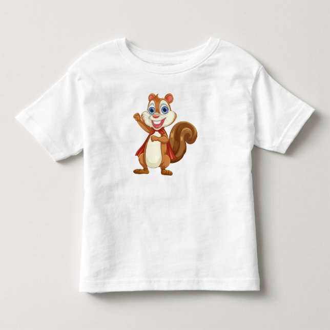 Bran Jersey, Tecknad Squirrel T Shirt (Framsida)