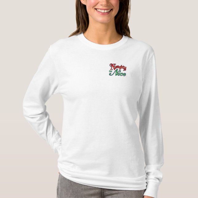 Bran Jersey TShirt Naughty eller Nice Tröja (Framsida)