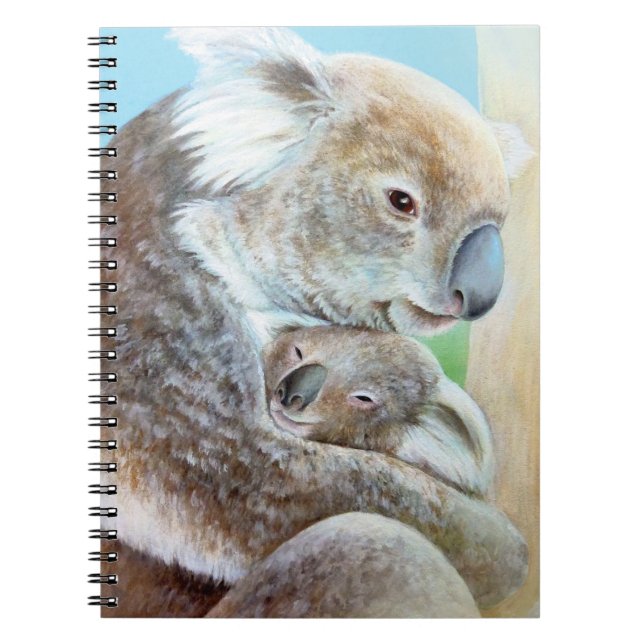 bran "Koala cuddle" - bärbar dator med  porträtt Anteckningsbok (Framsidan)