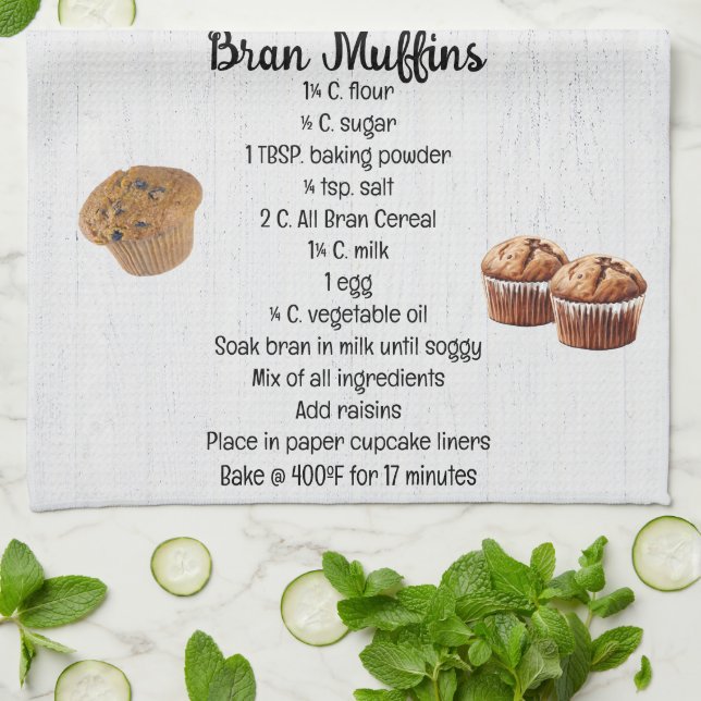 Bran Muffin Recipe Kökshandduk (Vikta)