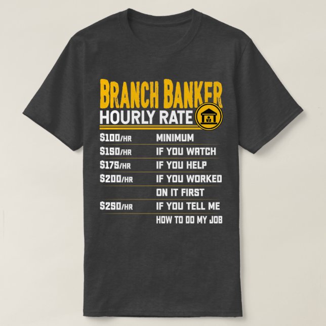 Bran över gren bankers timtaxereserv för finansche t shirt (Design framsida)