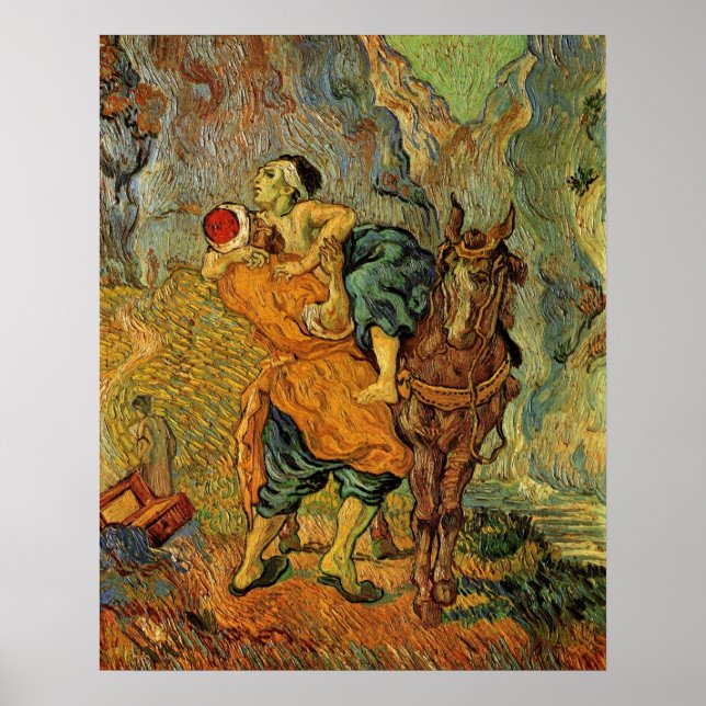 Bran Samaritan av Vincent van Gogh Poster (Framsidan)