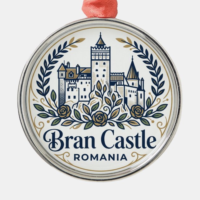 Bran slott Rumänien Julgransprydnad Metall (Framsidan)