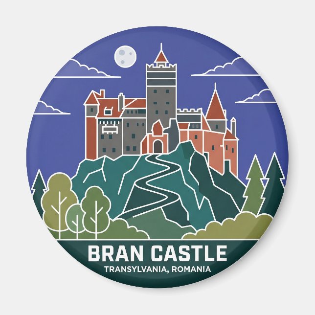 Bran slott Rumänien Magnet (Framsidan)