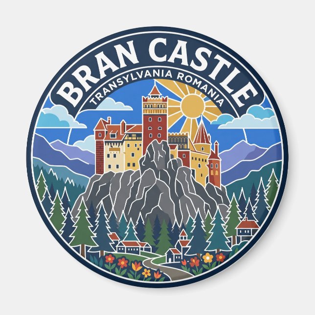 Bran slott Rumänien Magnet (Framsidan)