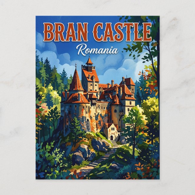 Bran slott Rumänien Vykort (Framsida)