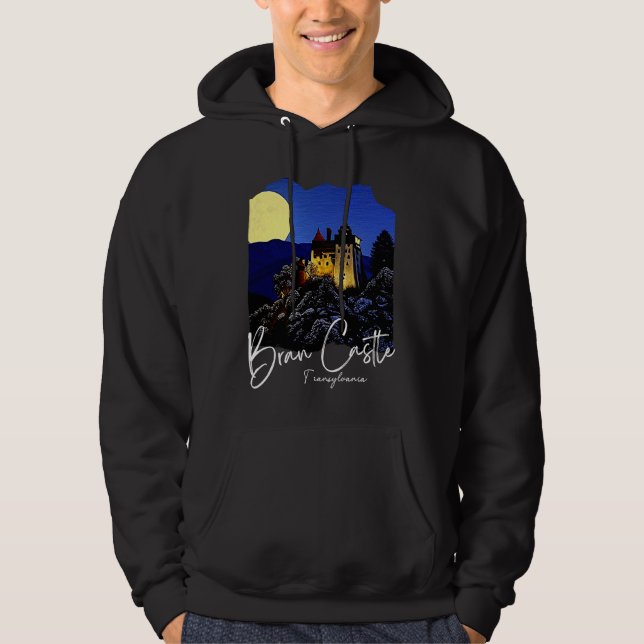 Bran slott Transsylvanien Hem för Dracula-målning Hoodie (Framsida)