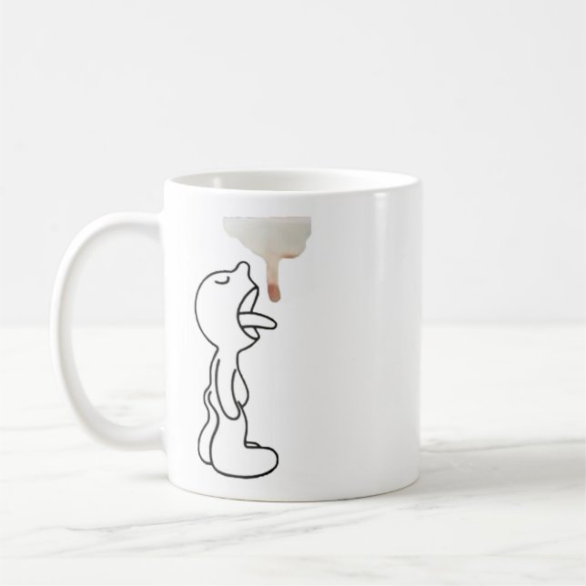 Bran till jumbon tappar kaffekoppen kaffemugg (Vänster)