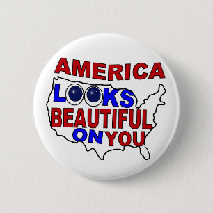 Bran tittar Amerika knäppas Knapp