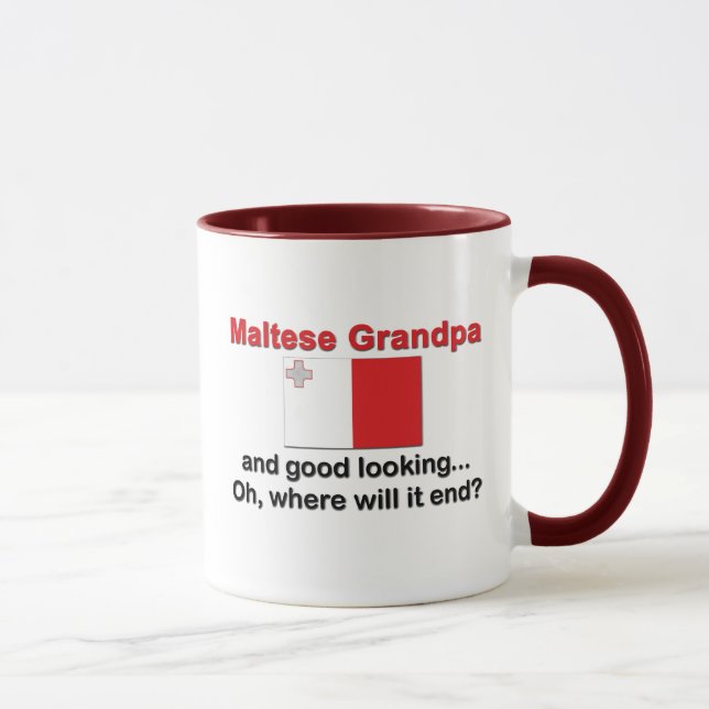 Bran tittar maltesisk morfar mugg (Höger)
