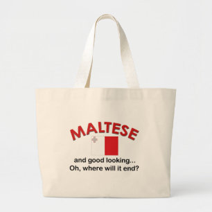 Bran tittar maltesiskt jumbo tygkasse