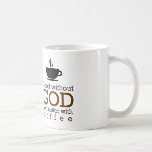Bran utan guden och förbättrar med kaffemuggen kaffemugg