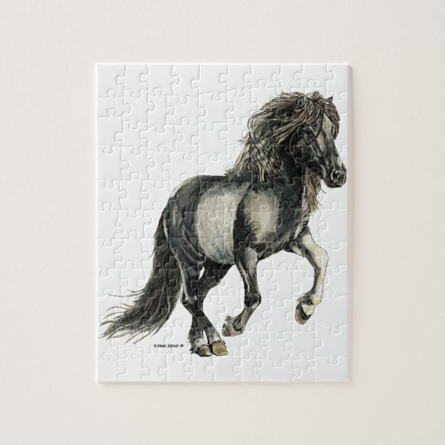 Brana Pinto Horse Cantering Pussel (Vertikal)