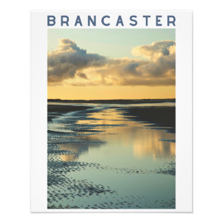 Brancaster Beach Reflections at Sunset, Norfolk Fototryck