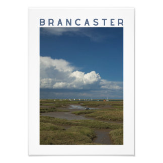 Brancaster Norfolk Salt Marsh and Sailing Boats Fototryck