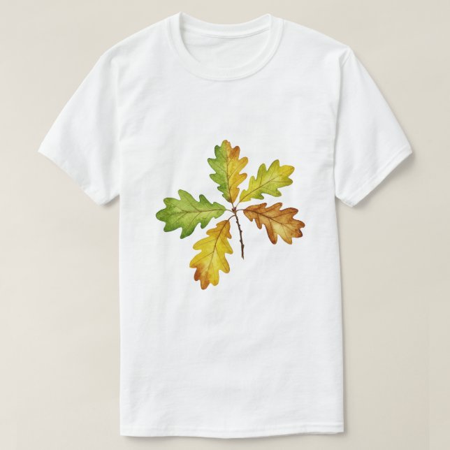 Branch of oak leaves t shirt (Design framsida)