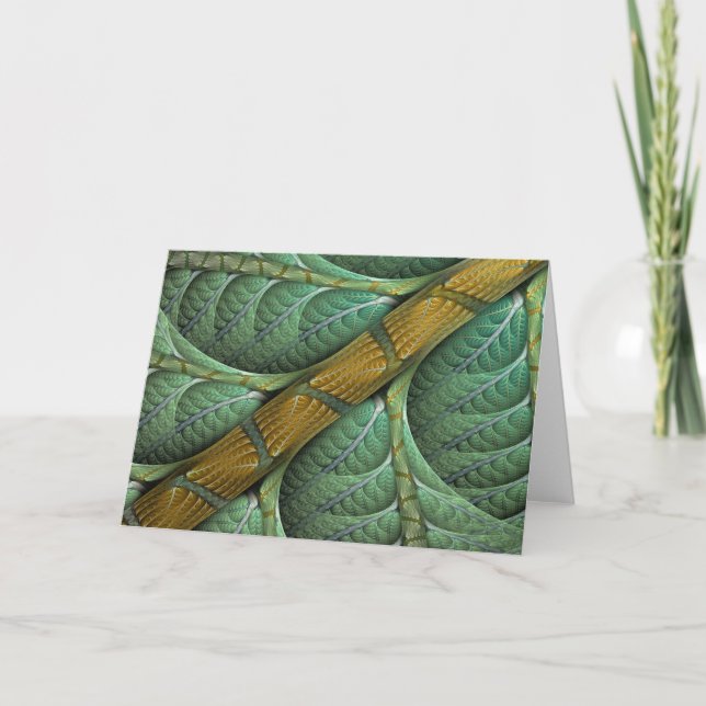"Branched" Fractal Greeting Card Kort (Framsida)