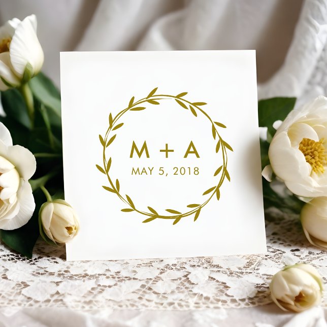 Branches Rustic Wedding Monogram Initials Stämpel (Rubber Stamp with a Rustic Wedding Monogram Design for all the elements of your wedding.)