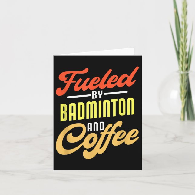 Bränd av Badminton och Coffee Funny Badminton Pla Kort (Framsida)