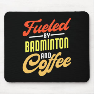 Bränd av Badminton och Coffee Funny Badminton Pla Musmatta