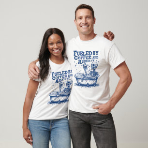 Bränd av Coffee Anxiety Blue Tee