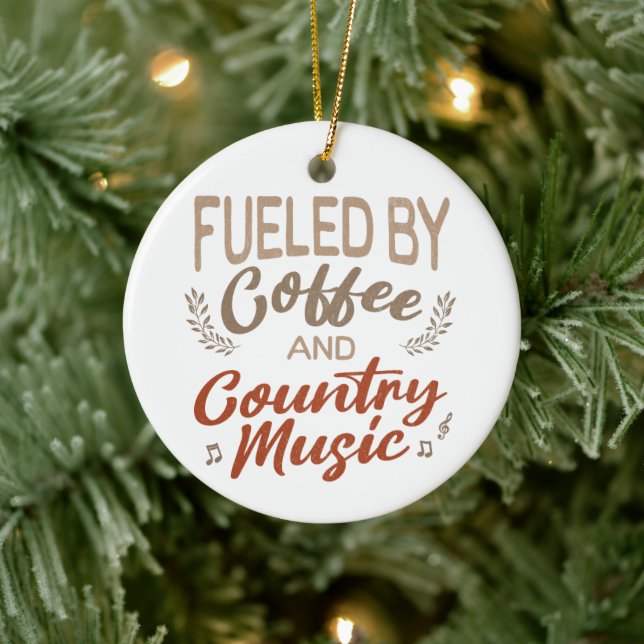 Bränd av Coffee och Land Music jul Julgransprydnad Keramik (Träd)
