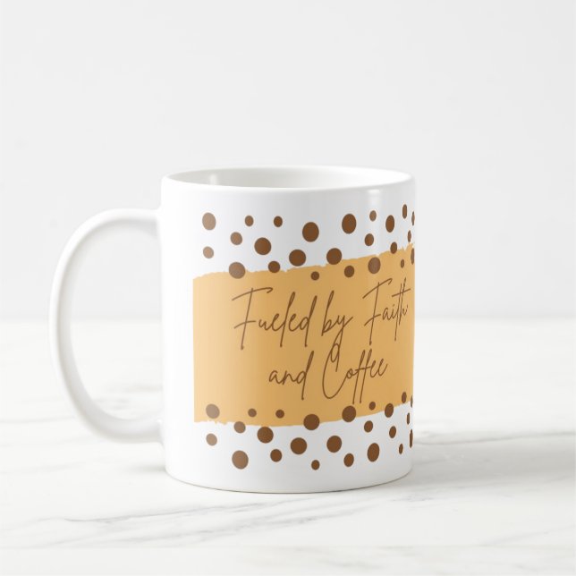 Bränd av Faith & Coffee Kaffemugg (Vänster)