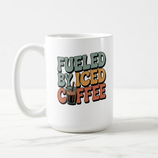 Bränd av iserad kaffe kaffemugg (Vänster)