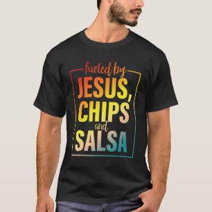 Bränd av Jesus Chip och Salsa mexikanska livsmedel T Shirt