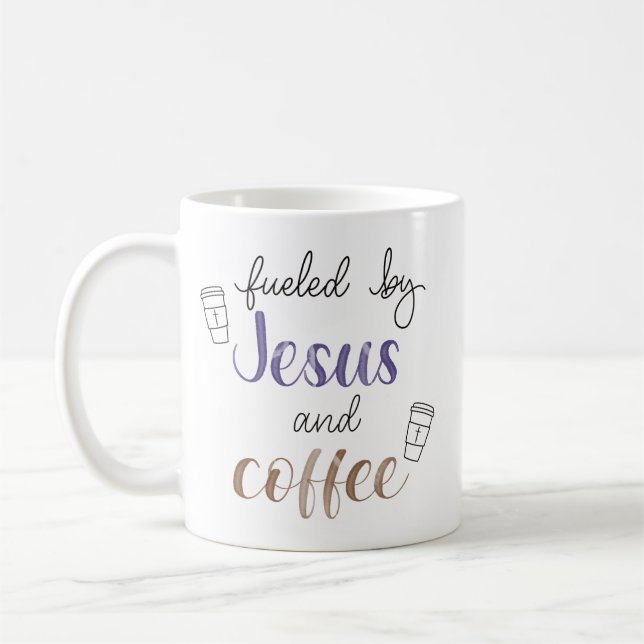Bränd av Jesus och kaffe Kaffemugg (Vänster)
