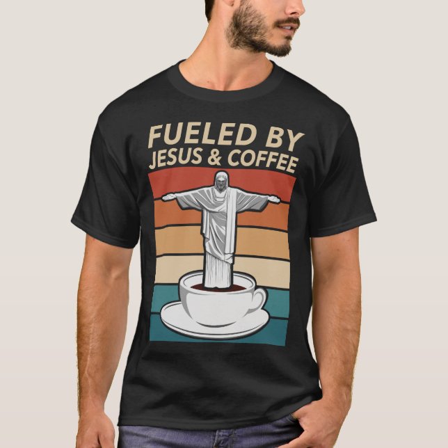 Bränd av Jesus och kaffe T Shirt (Framsida)