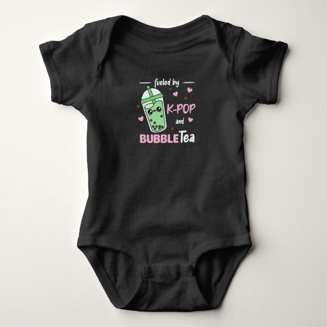 Bränd av K-Pop och Bubble Tea Kawaii Boba Tea T Shirt (Framsida)