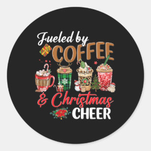 Bränd av kaffe& julost Julafton Holida Runt Klistermärke