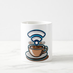 Bränd av kaffe, ansluten med Wi-Fi Kaffemugg