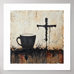 Bränd av kaffe, ledd av den Edgy kristna Kor Poster