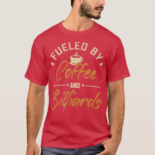 Bränd av kaffe och Billiards Bassäng Snooker Bolla T Shirt