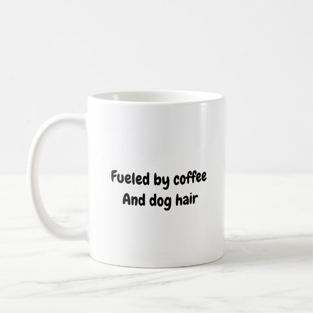 Bränd av kaffe och Hund Hair Kaffemugg (Vänster)