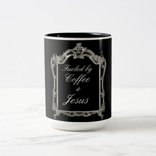 Bränd av kaffe och Jesus Två-Tonad Mugg (Center)