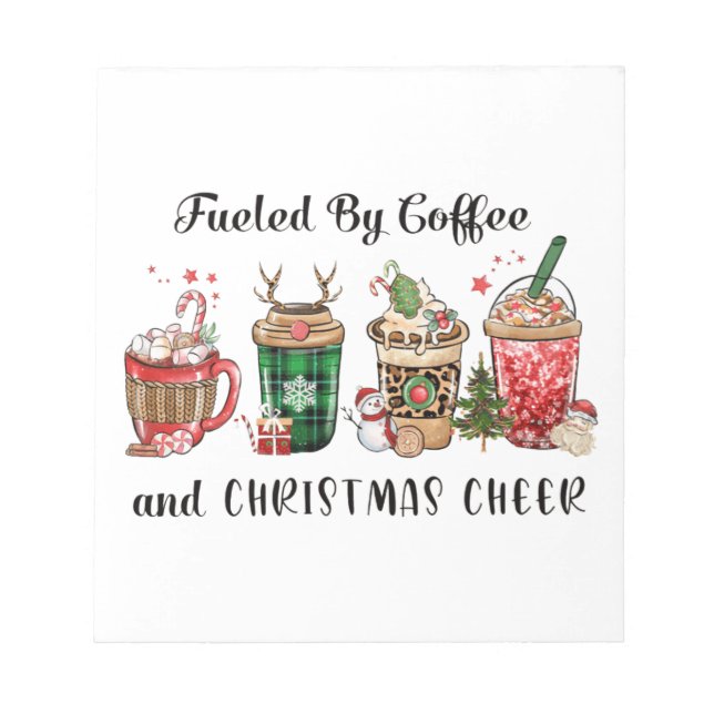 Bränd av kaffe och julCheer Anteckningsblock (Framsida)