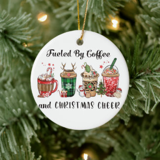 Bränd av kaffe och julCheer Julgransprydnad Keramik