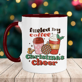 Bränd av kaffe och julkaffe mugg